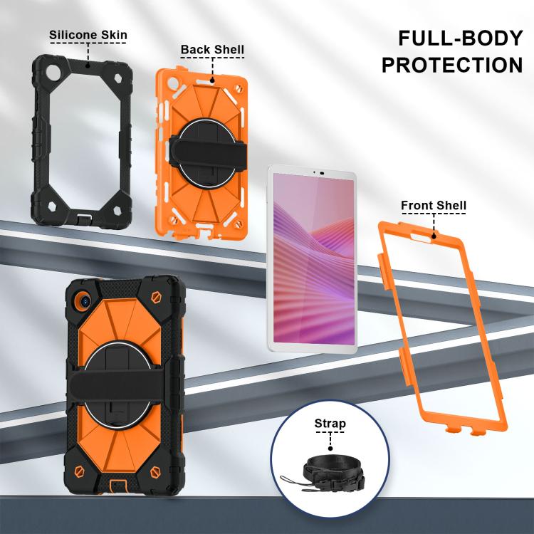 For Lenovo Tab K9 / Tab One TB-305FU Contrast Color Robot Silicone Hybrid PC Tablet Case
