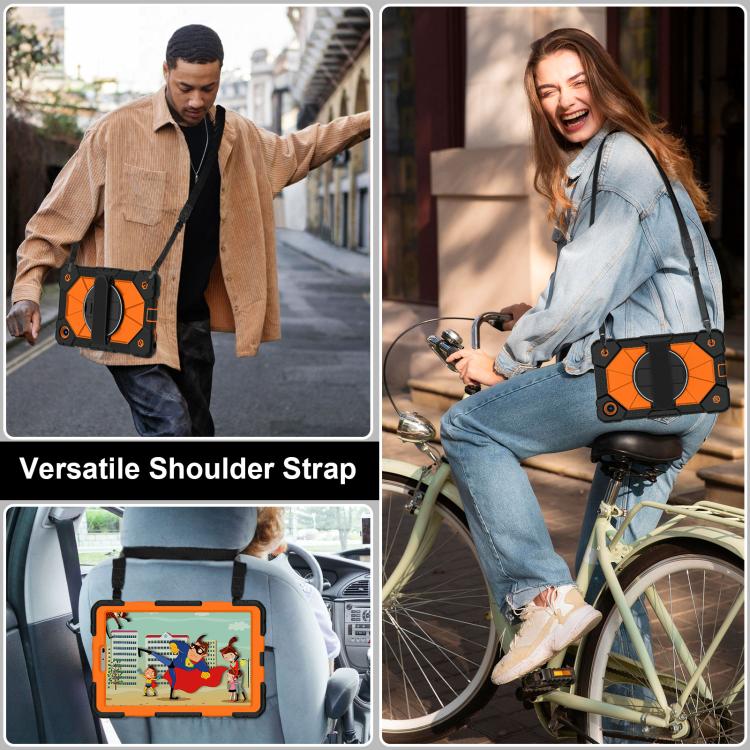 For Lenovo Tab K9 / Tab One TB-305FU Contrast Color Robot Silicone Hybrid PC Tablet Case