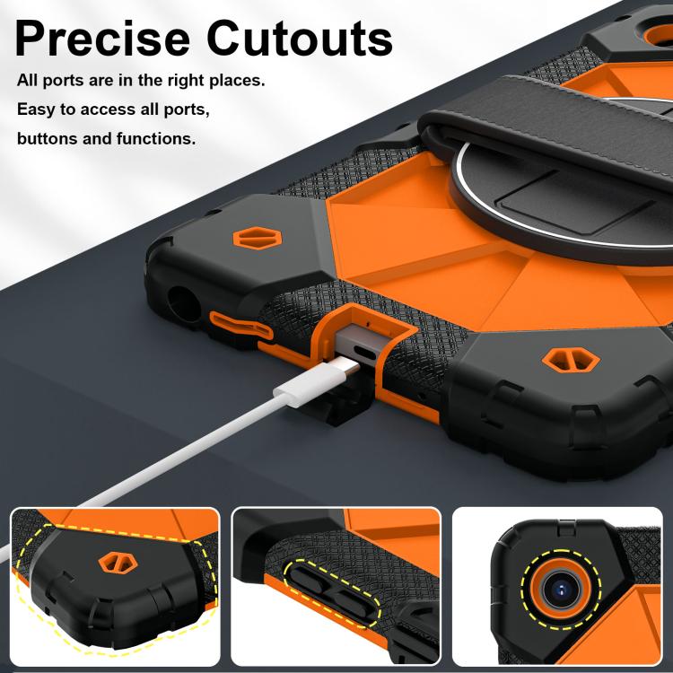For Lenovo Tab K9 / Tab One TB-305FU Contrast Color Robot Silicone Hybrid PC Tablet Case