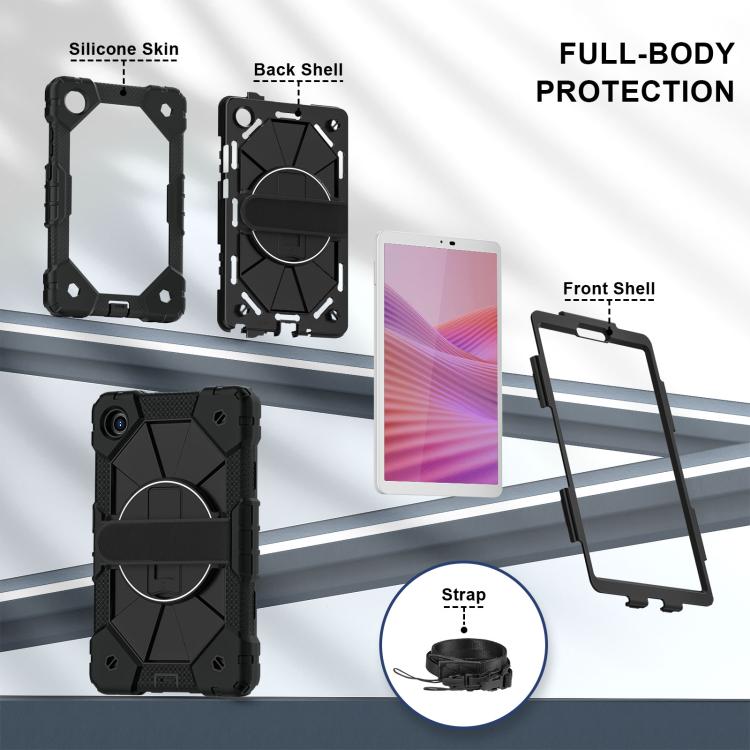 For Lenovo Tab K9 / Tab One TB-305FU Contrast Color Robot Silicone Hybrid PC Tablet Case