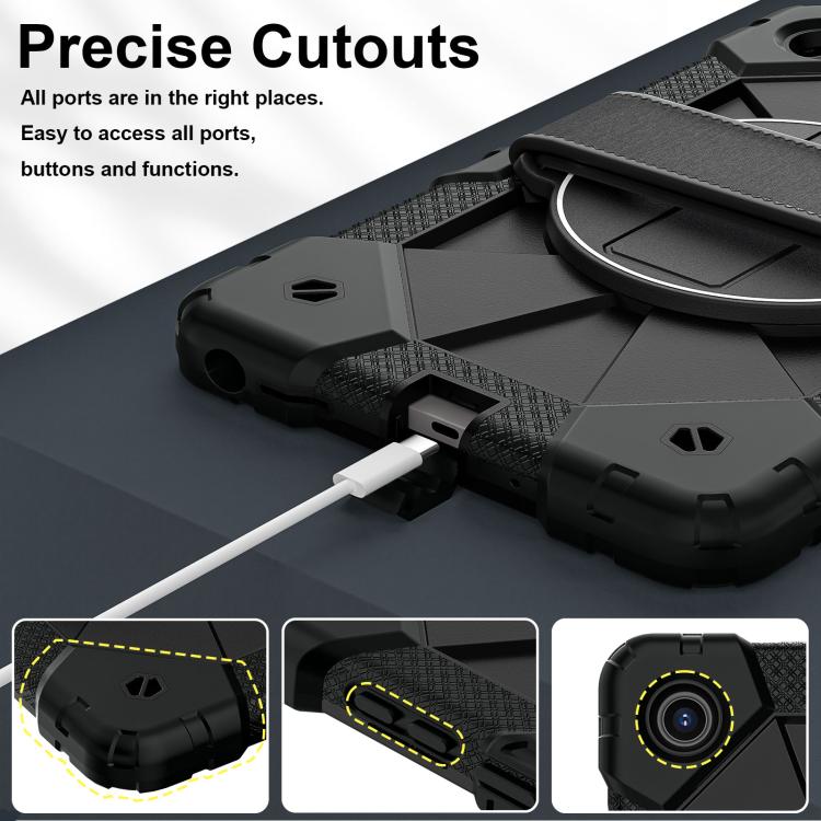 For Lenovo Tab K9 / Tab One TB-305FU Contrast Color Robot Silicone Hybrid PC Tablet Case