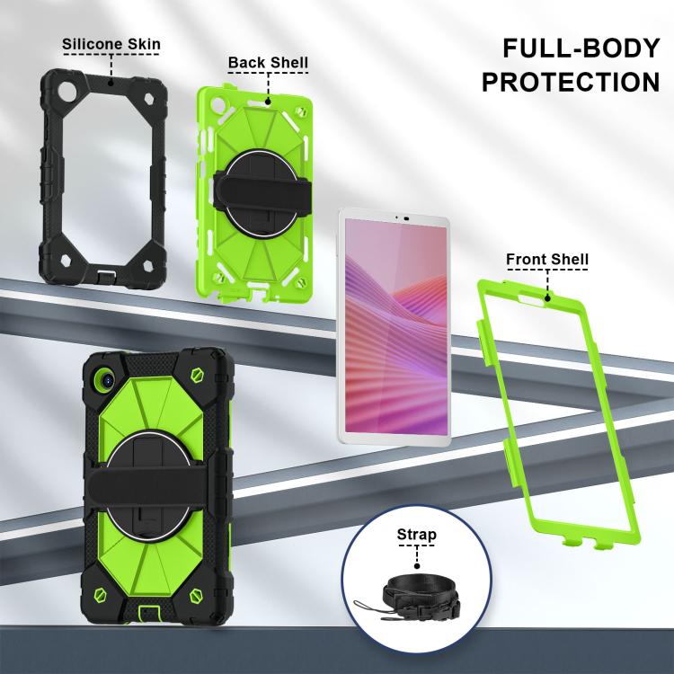 For Lenovo Tab K9 / Tab One TB-305FU Contrast Color Robot Silicone Hybrid PC Tablet Case