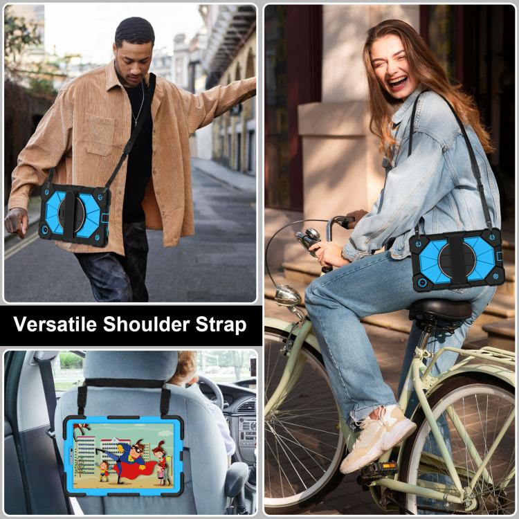 For Lenovo Tab K9 / Tab One TB-305FU Contrast Color Robot Silicone Hybrid PC Tablet Case