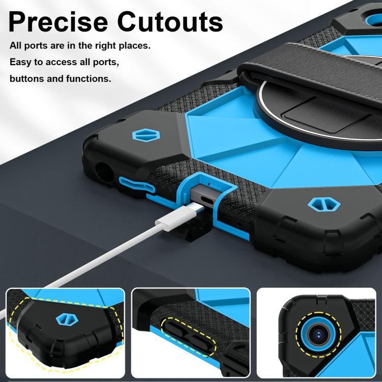 For Lenovo Tab K9 / Tab One TB-305FU Contrast Color Robot Silicone Hybrid PC Tablet Case
