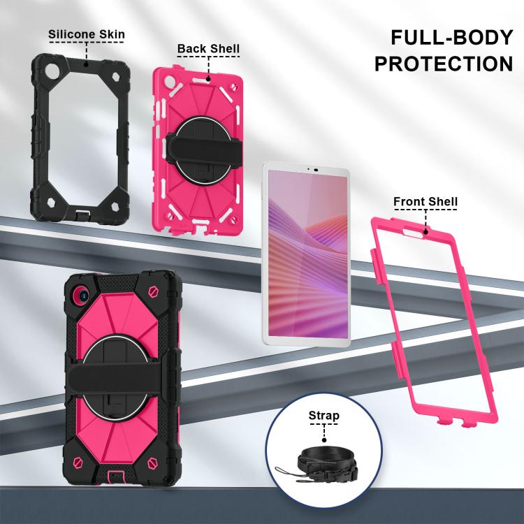 For Lenovo Tab K9 / Tab One TB-305FU Contrast Color Robot Silicone Hybrid PC Tablet Case