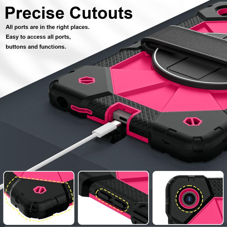 For Lenovo Tab K9 / Tab One TB-305FU Contrast Color Robot Silicone Hybrid PC Tablet Case