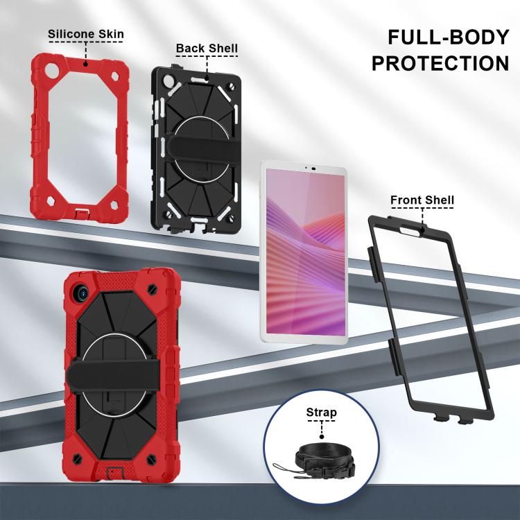 For Lenovo Tab K9 / Tab One TB-305FU Contrast Color Robot Silicone Hybrid PC Tablet Case