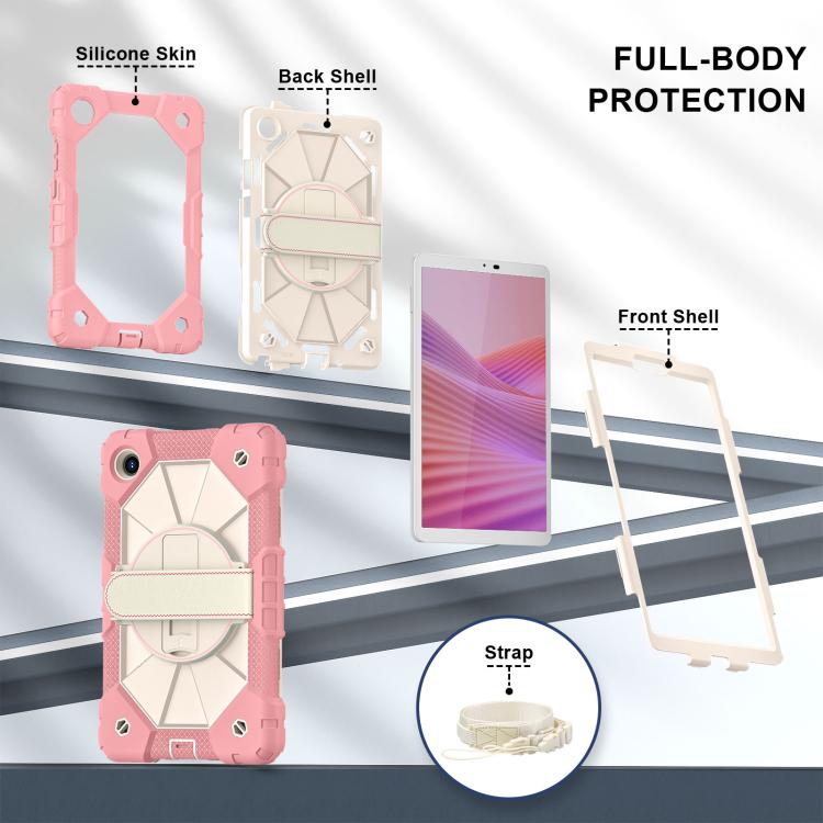 For Lenovo Tab K9 / Tab One TB-305FU Contrast Color Robot Silicone Hybrid PC Tablet Case