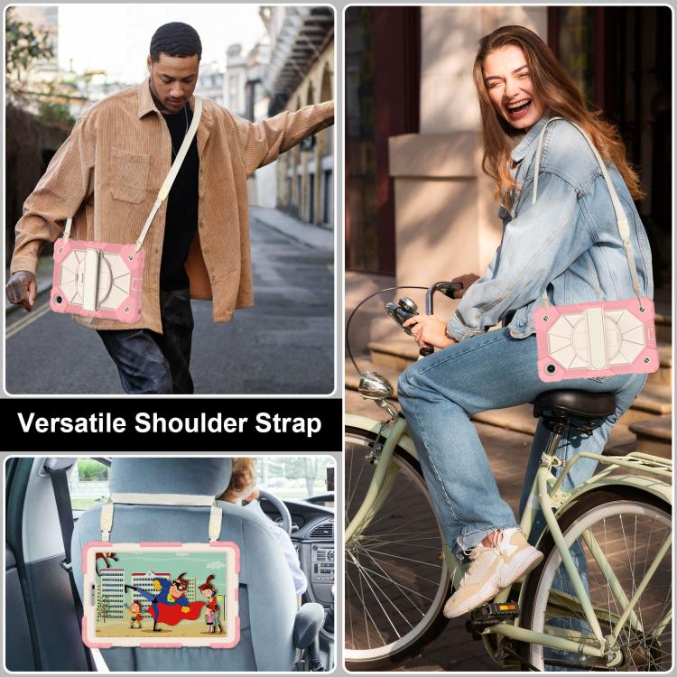 For Lenovo Tab K9 / Tab One TB-305FU Contrast Color Robot Silicone Hybrid PC Tablet Case