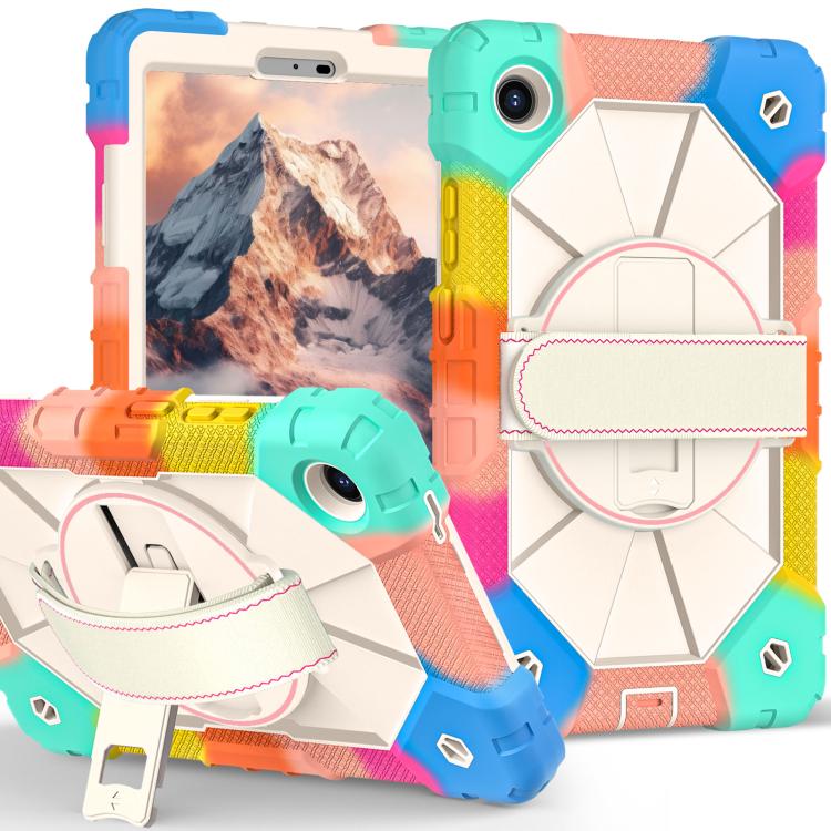 For Lenovo Tab K9 / Tab One TB-305FU Contrast Color Robot Silicone Hybrid PC Tablet Case