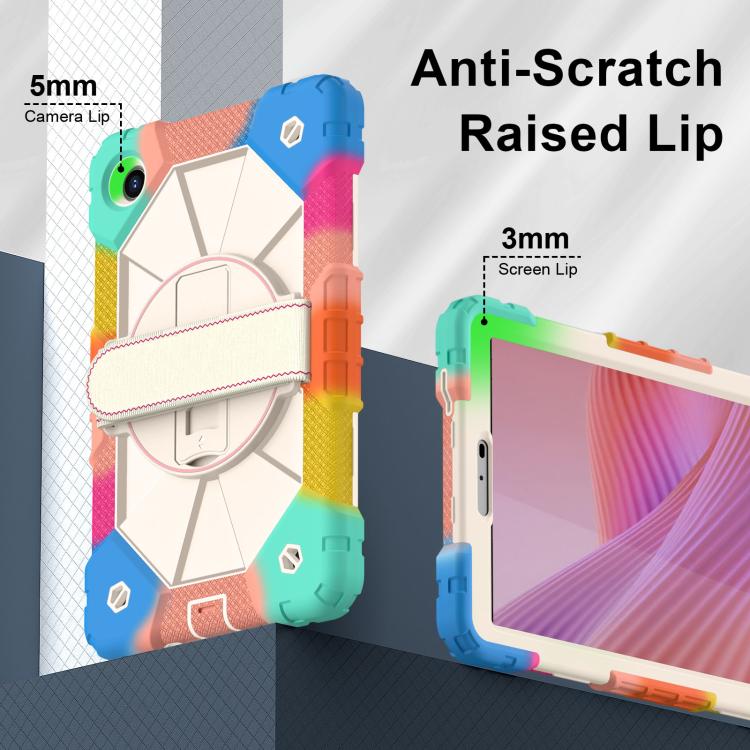 For Lenovo Tab K9 / Tab One TB-305FU Contrast Color Robot Silicone Hybrid PC Tablet Case