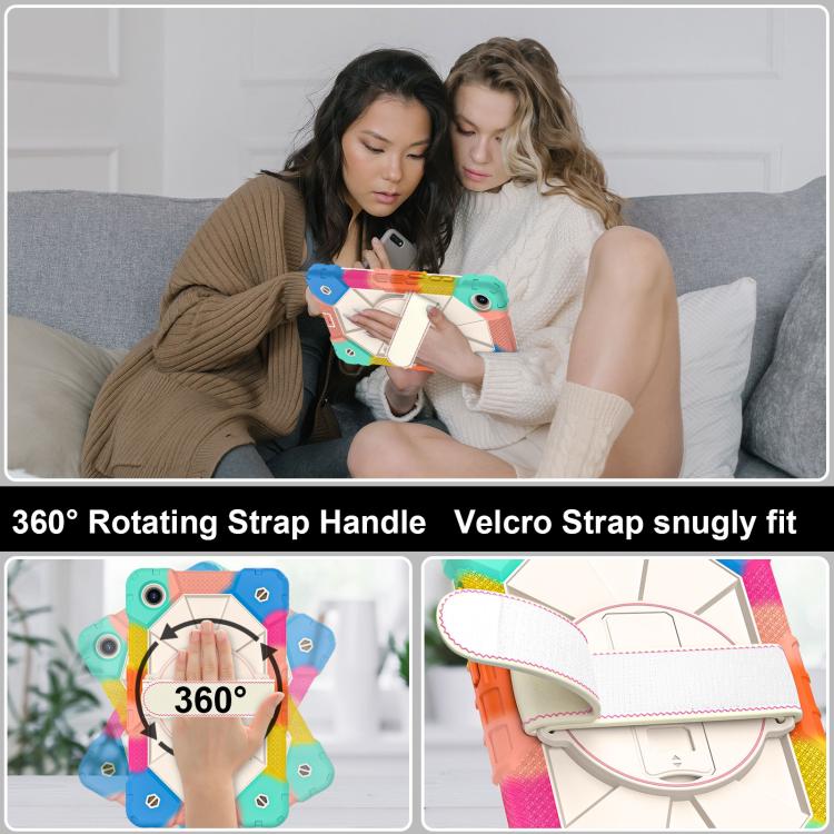 For Lenovo Tab K9 / Tab One TB-305FU Contrast Color Robot Silicone Hybrid PC Tablet Case