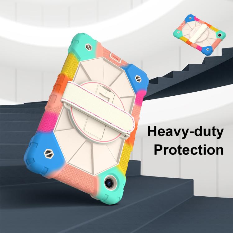 For Lenovo Tab K9 / Tab One TB-305FU Contrast Color Robot Silicone Hybrid PC Tablet Case