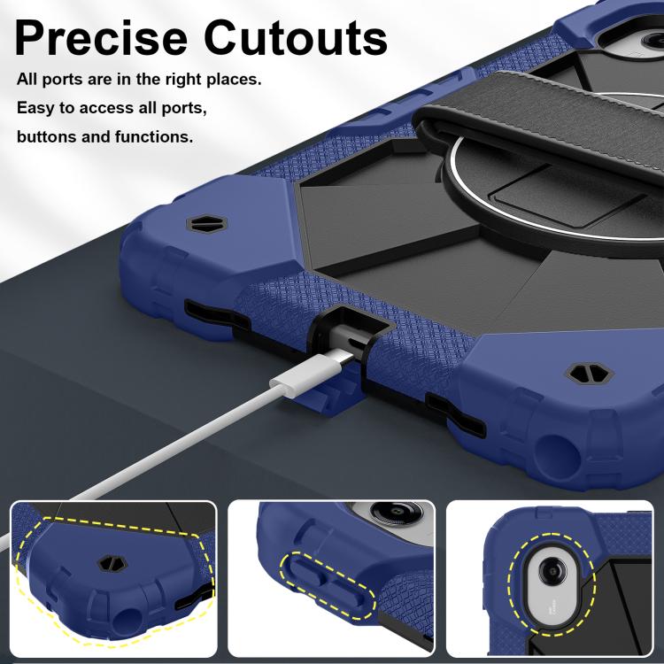 For Lenovo Ideal Tab 11 / Xiaoxin Pad 2025 Contrast Color Robot Silicone Hybrid PC Tablet Case