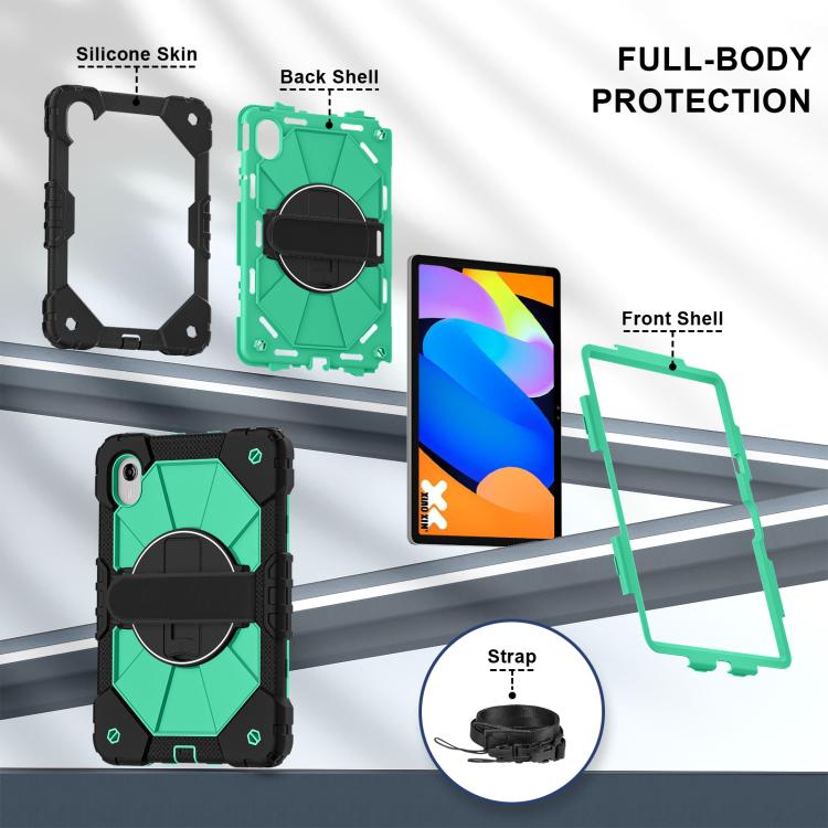 For Lenovo Ideal Tab 11 / Xiaoxin Pad 2025 Contrast Color Robot Silicone Hybrid PC Tablet Case
