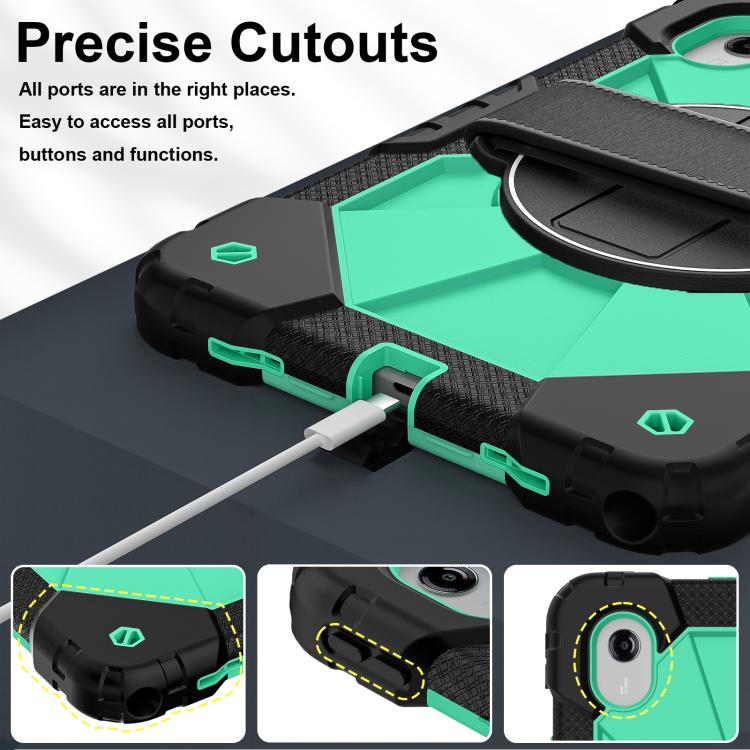 For Lenovo Ideal Tab 11 / Xiaoxin Pad 2025 Contrast Color Robot Silicone Hybrid PC Tablet Case