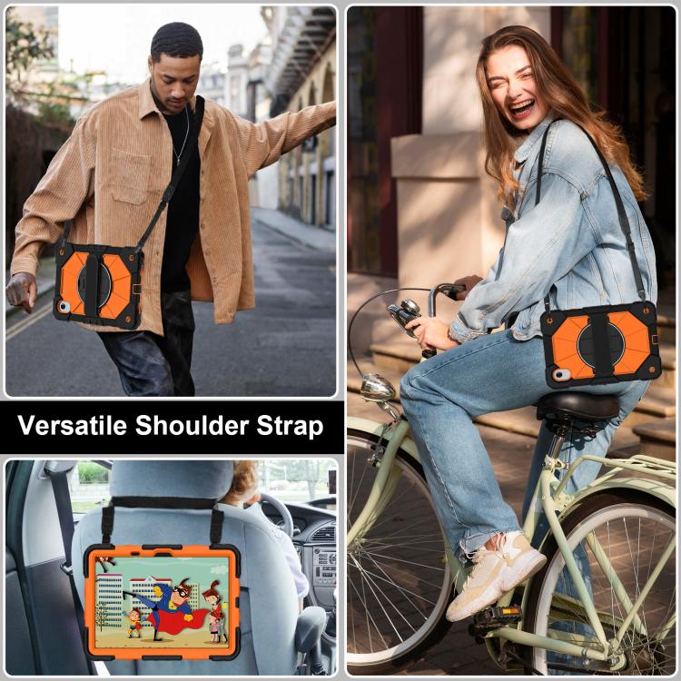For Lenovo Ideal Tab 11 / Xiaoxin Pad 2025 Contrast Color Robot Silicone Hybrid PC Tablet Case