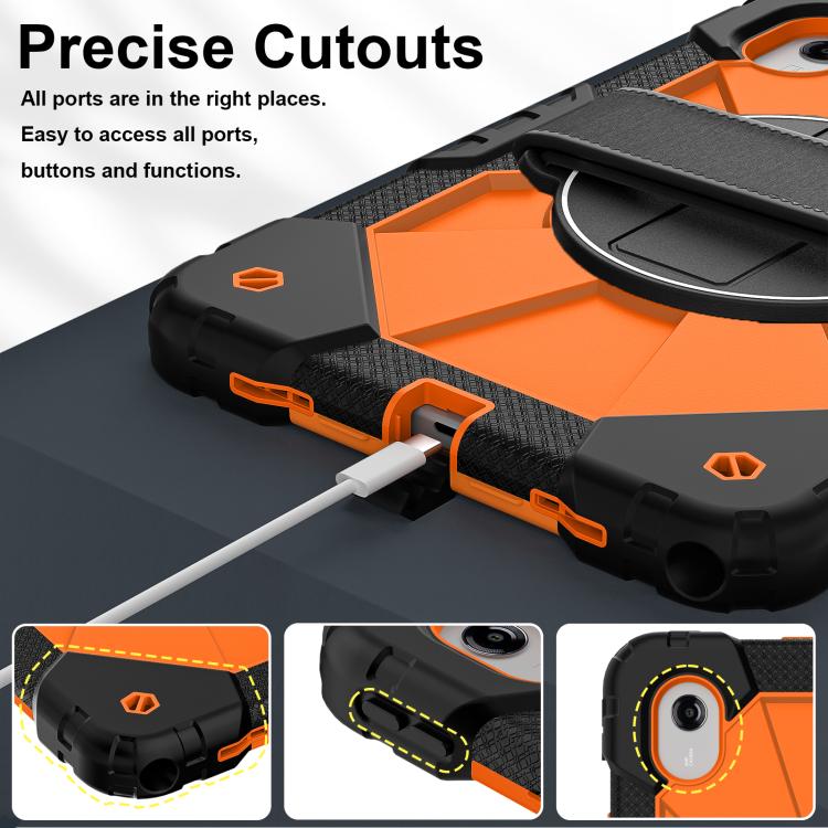 For Lenovo Ideal Tab 11 / Xiaoxin Pad 2025 Contrast Color Robot Silicone Hybrid PC Tablet Case