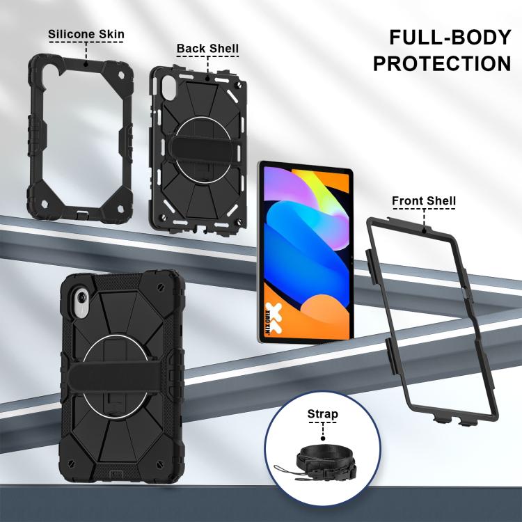 For Lenovo Ideal Tab 11 / Xiaoxin Pad 2025 Contrast Color Robot Silicone Hybrid PC Tablet Case