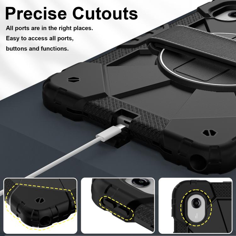For Lenovo Ideal Tab 11 / Xiaoxin Pad 2025 Contrast Color Robot Silicone Hybrid PC Tablet Case