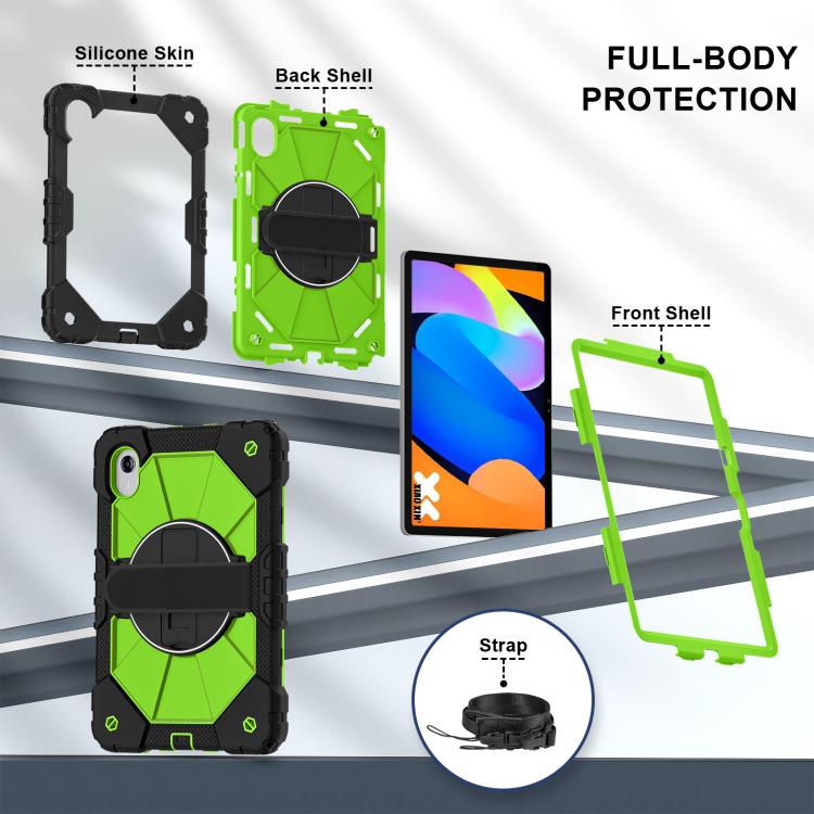 For Lenovo Ideal Tab 11 / Xiaoxin Pad 2025 Contrast Color Robot Silicone Hybrid PC Tablet Case