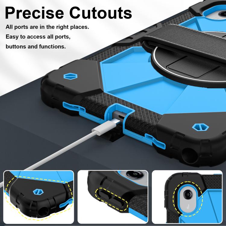 For Lenovo Ideal Tab 11 / Xiaoxin Pad 2025 Contrast Color Robot Silicone Hybrid PC Tablet Case