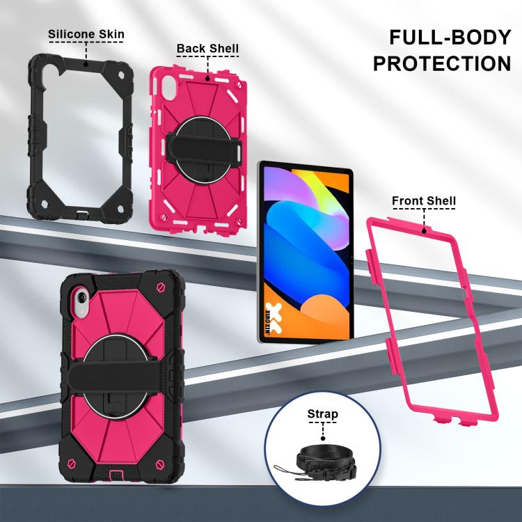 For Lenovo Ideal Tab 11 / Xiaoxin Pad 2025 Contrast Color Robot Silicone Hybrid PC Tablet Case