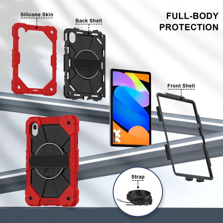 For Lenovo Ideal Tab 11 / Xiaoxin Pad 2025 Contrast Color Robot Silicone Hybrid PC Tablet Case