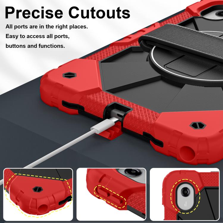 For Lenovo Ideal Tab 11 / Xiaoxin Pad 2025 Contrast Color Robot Silicone Hybrid PC Tablet Case