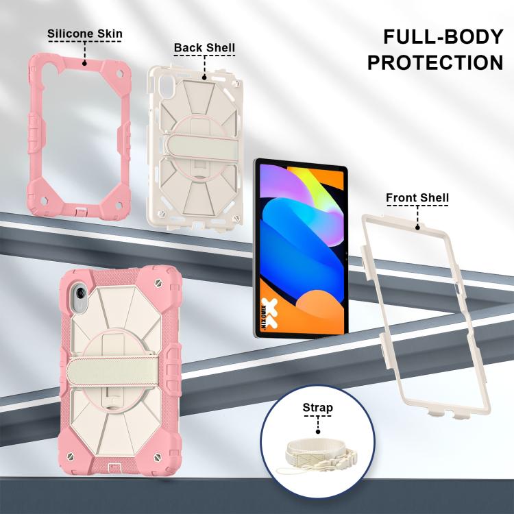 For Lenovo Ideal Tab 11 / Xiaoxin Pad 2025 Contrast Color Robot Silicone Hybrid PC Tablet Case