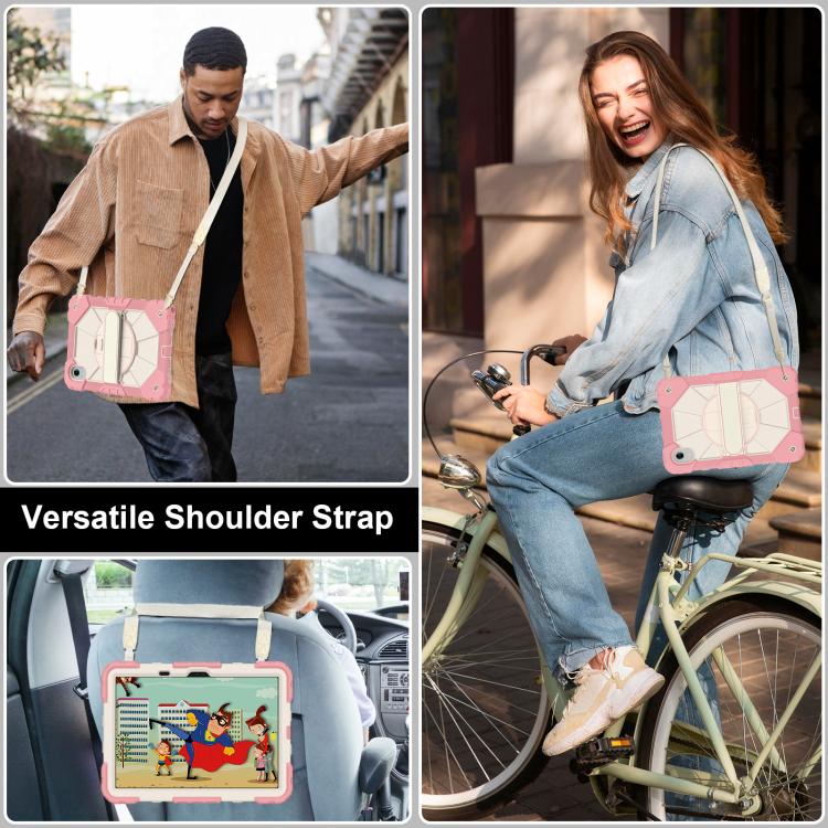 For Lenovo Ideal Tab 11 / Xiaoxin Pad 2025 Contrast Color Robot Silicone Hybrid PC Tablet Case
