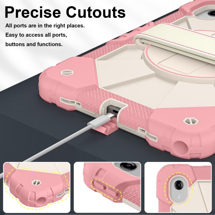 For Lenovo Ideal Tab 11 / Xiaoxin Pad 2025 Contrast Color Robot Silicone Hybrid PC Tablet Case