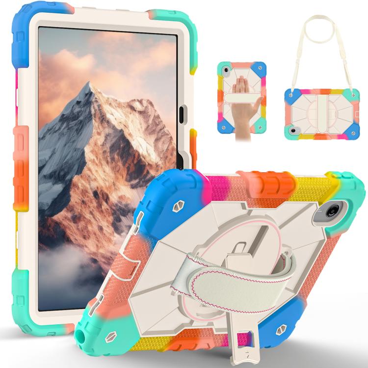 For Lenovo Ideal Tab 11 / Xiaoxin Pad 2025 Contrast Color Robot Silicone Hybrid PC Tablet Case