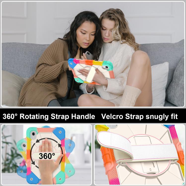 For Lenovo Ideal Tab 11 / Xiaoxin Pad 2025 Contrast Color Robot Silicone Hybrid PC Tablet Case