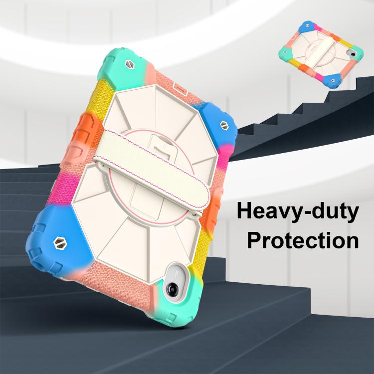 For Lenovo Ideal Tab 11 / Xiaoxin Pad 2025 Contrast Color Robot Silicone Hybrid PC Tablet Case