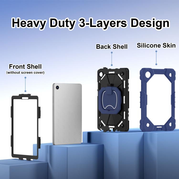 For Lenovo Tab K9 / Tab One TB-305FU Contrast Color Robot Silicone Hybrid PC Tablet Case