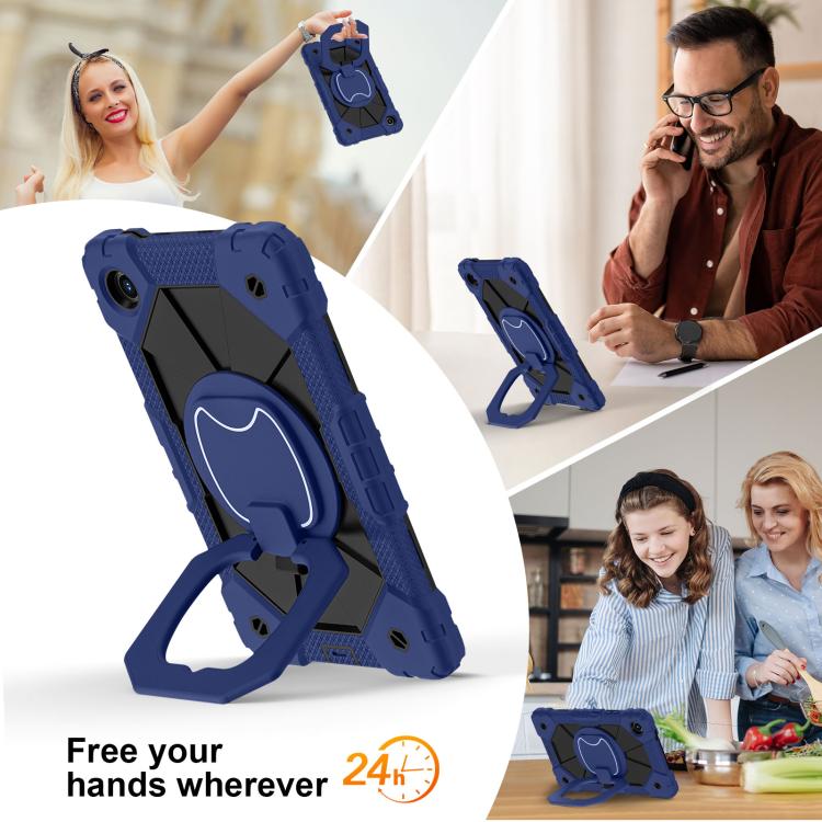 For Lenovo Tab K9 / Tab One TB-305FU Contrast Color Robot Silicone Hybrid PC Tablet Case