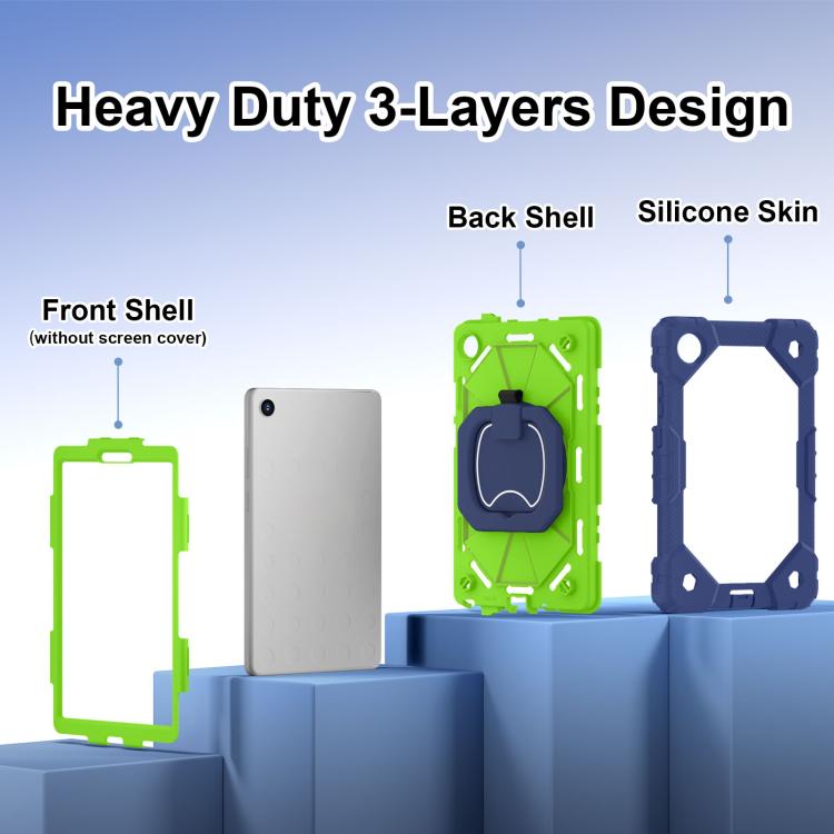 For Lenovo Tab K9 / Tab One TB-305FU Contrast Color Robot Silicone Hybrid PC Tablet Case