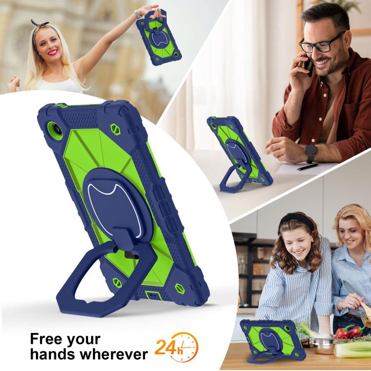 For Lenovo Tab K9 / Tab One TB-305FU Contrast Color Robot Silicone Hybrid PC Tablet Case