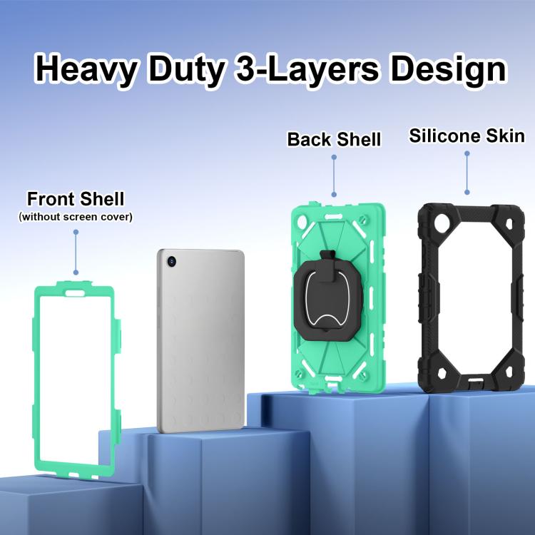 For Lenovo Tab K9 / Tab One TB-305FU Contrast Color Robot Silicone Hybrid PC Tablet Case