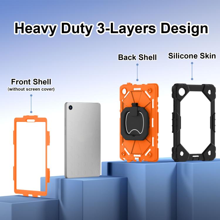 For Lenovo Tab K9 / Tab One TB-305FU Contrast Color Robot Silicone Hybrid PC Tablet Case