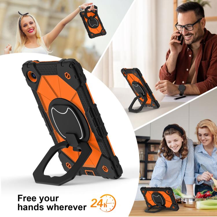 For Lenovo Tab K9 / Tab One TB-305FU Contrast Color Robot Silicone Hybrid PC Tablet Case
