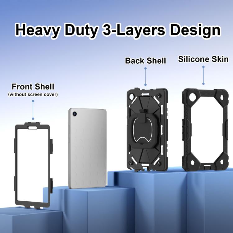 For Lenovo Tab K9 / Tab One TB-305FU Contrast Color Robot Silicone Hybrid PC Tablet Case