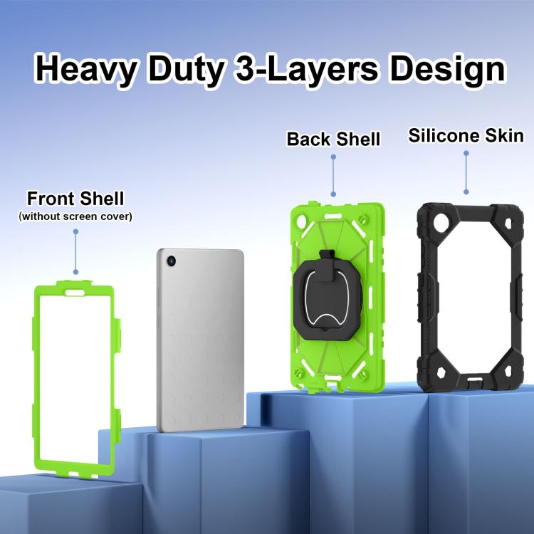 For Lenovo Tab K9 / Tab One TB-305FU Contrast Color Robot Silicone Hybrid PC Tablet Case