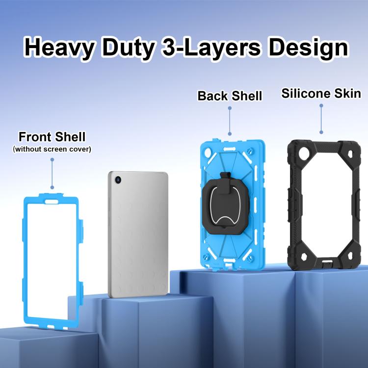 For Lenovo Tab K9 / Tab One TB-305FU Contrast Color Robot Silicone Hybrid PC Tablet Case