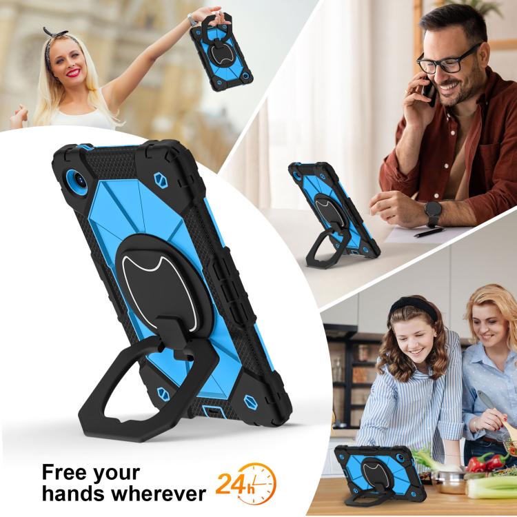 For Lenovo Tab K9 / Tab One TB-305FU Contrast Color Robot Silicone Hybrid PC Tablet Case