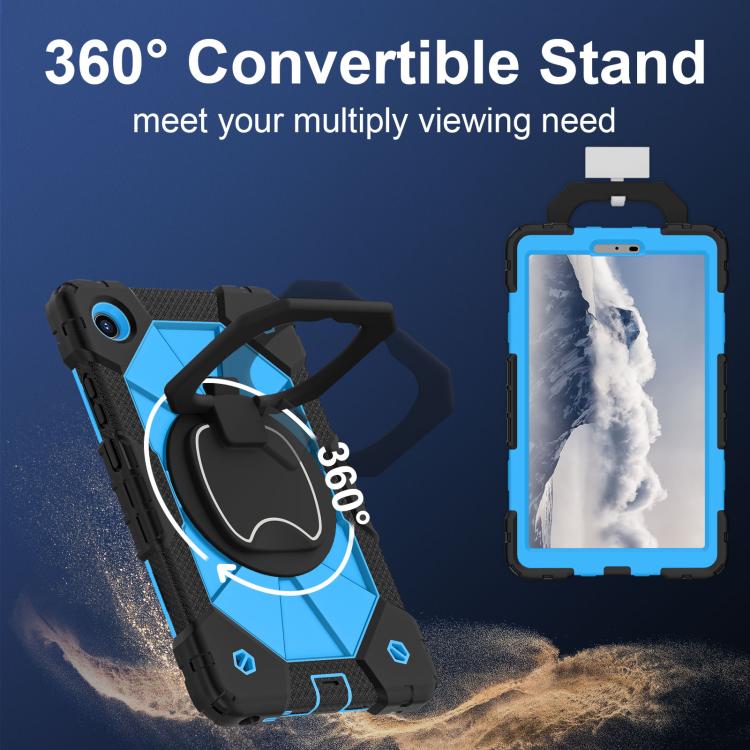 For Lenovo Tab K9 / Tab One TB-305FU Contrast Color Robot Silicone Hybrid PC Tablet Case
