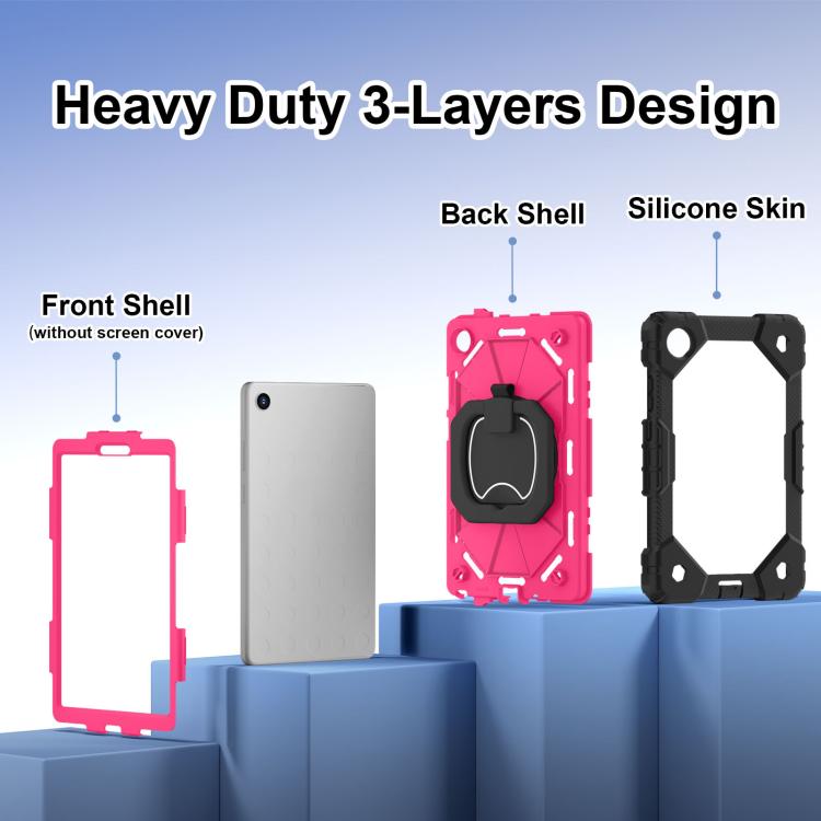 For Lenovo Tab K9 / Tab One TB-305FU Contrast Color Robot Silicone Hybrid PC Tablet Case