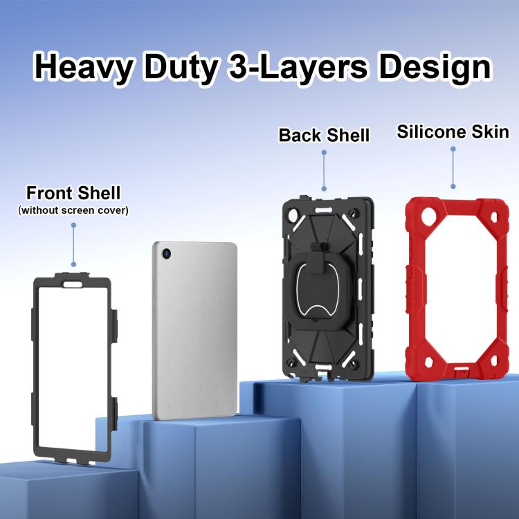 For Lenovo Tab K9 / Tab One TB-305FU Contrast Color Robot Silicone Hybrid PC Tablet Case