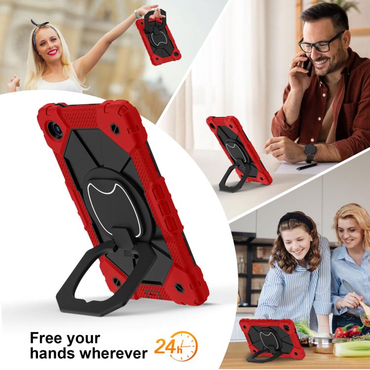 For Lenovo Tab K9 / Tab One TB-305FU Contrast Color Robot Silicone Hybrid PC Tablet Case